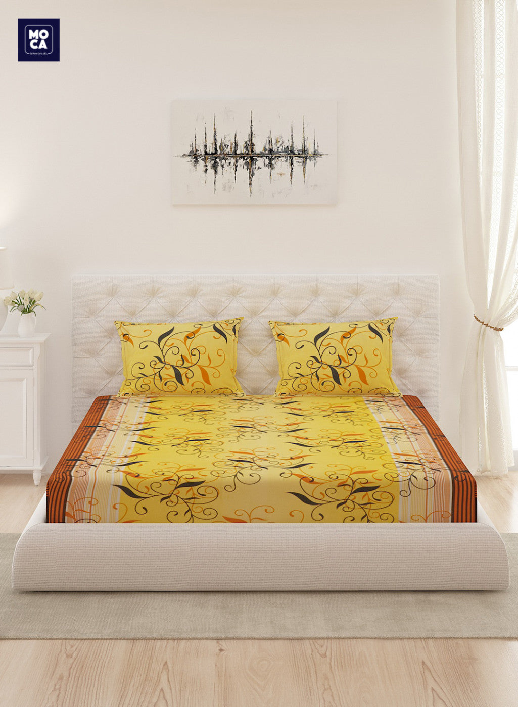 120 GSM Microfibre Double Bedsheet with 2 Pillow Covers