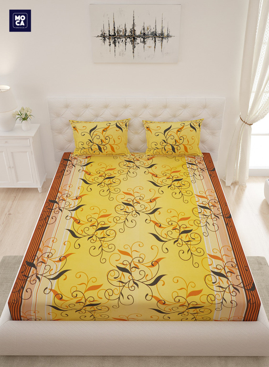 120 GSM Microfibre Double Bedsheet with 2 Pillow Covers