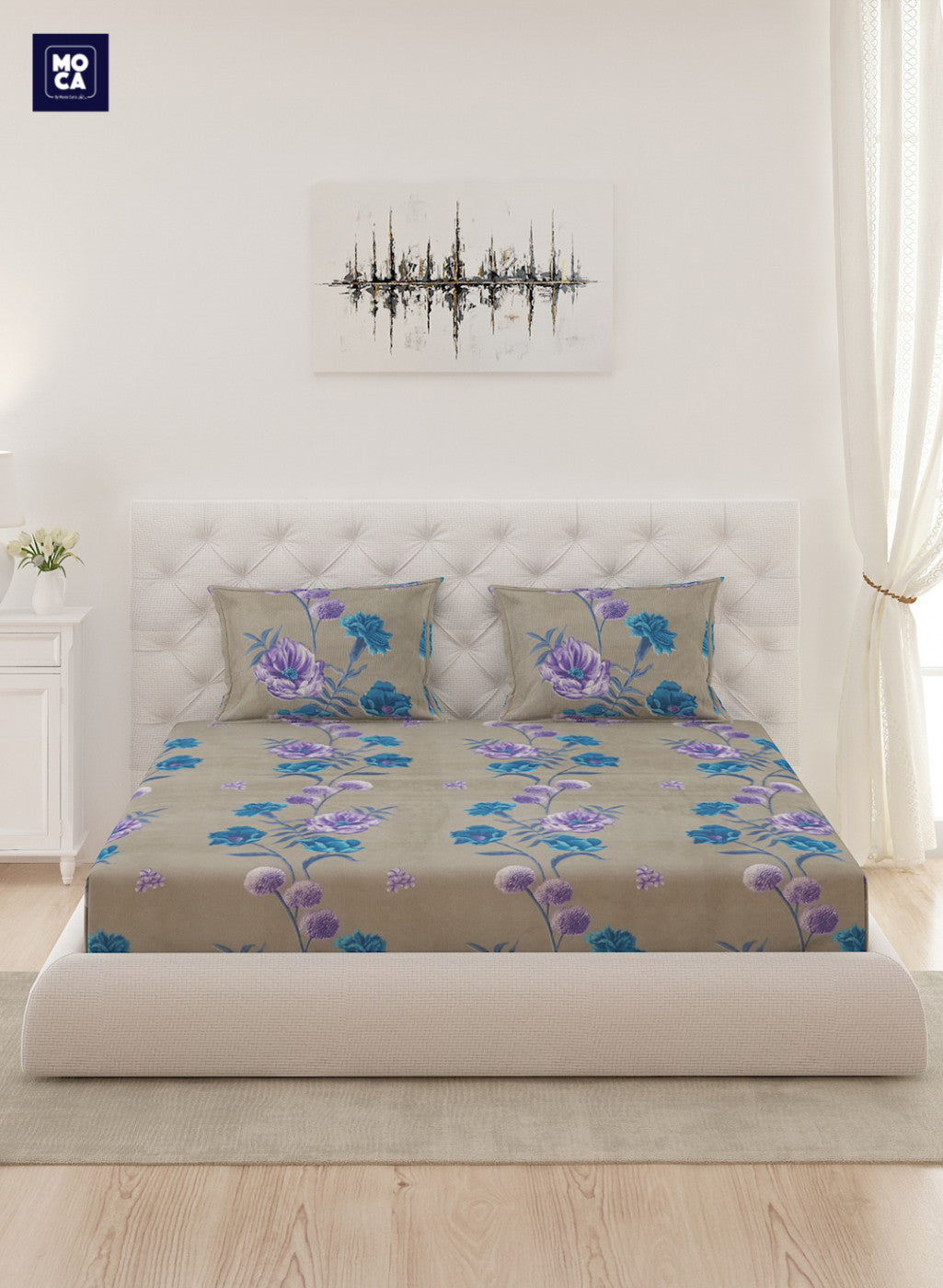 120 GSM Microfibre Double Bedsheet with 2 Pillow Covers