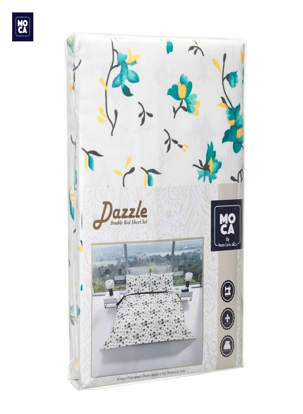120 GSM Microfibre Double Bedsheet with 2 Pillow Covers