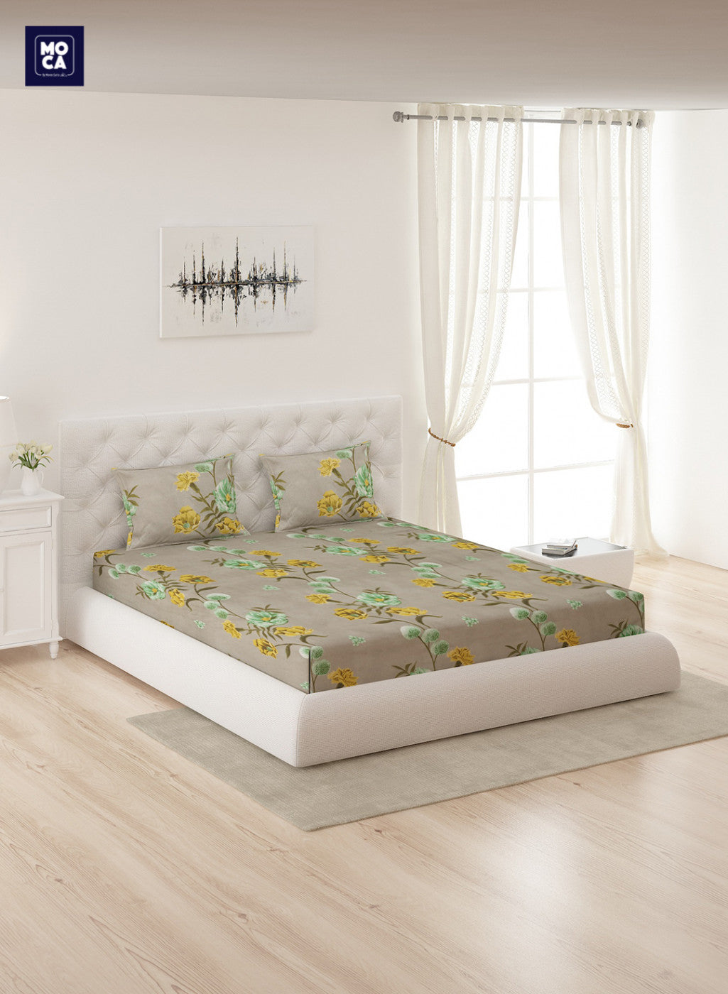 120 GSM Microfibre Double Bedsheet with 2 Pillow Covers