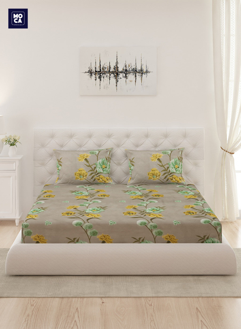 120 GSM Microfibre Double Bedsheet with 2 Pillow Covers