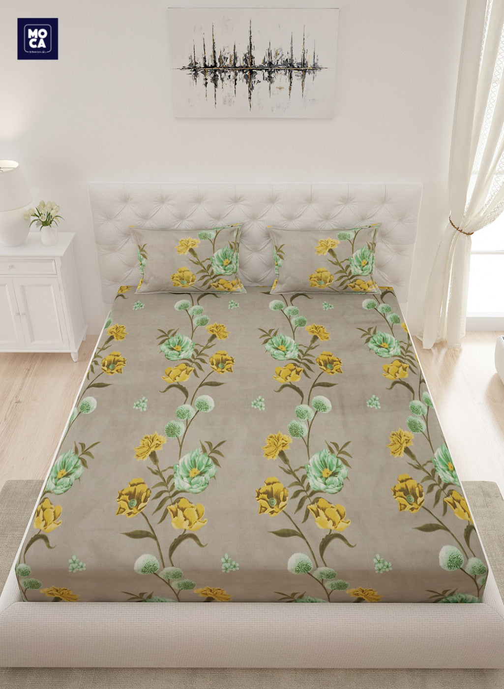 120 GSM Microfibre Double Bedsheet with 2 Pillow Covers