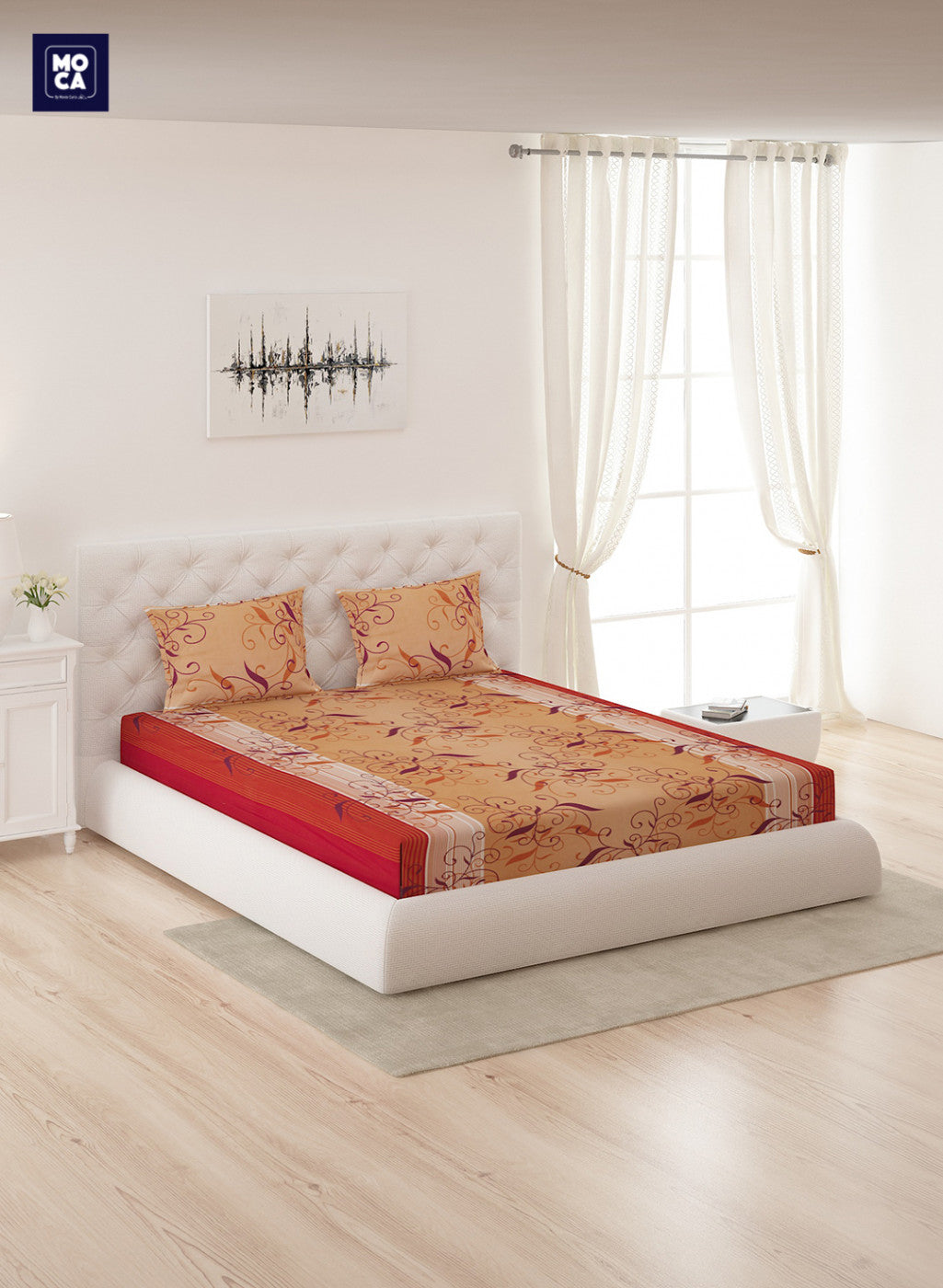 120 GSM Microfibre Double Bedsheet with 2 Pillow Covers