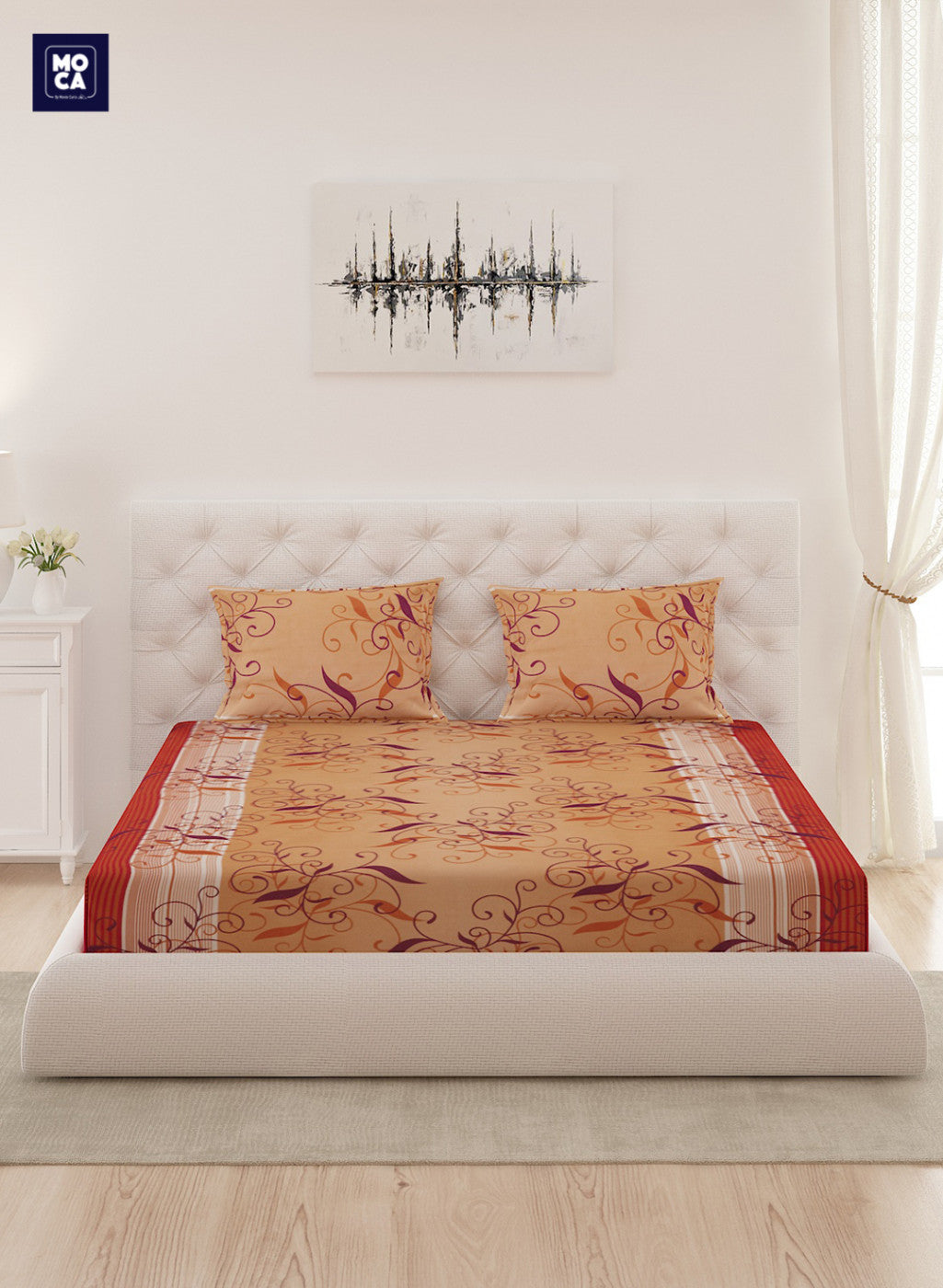 120 GSM Microfibre Double Bedsheet with 2 Pillow Covers