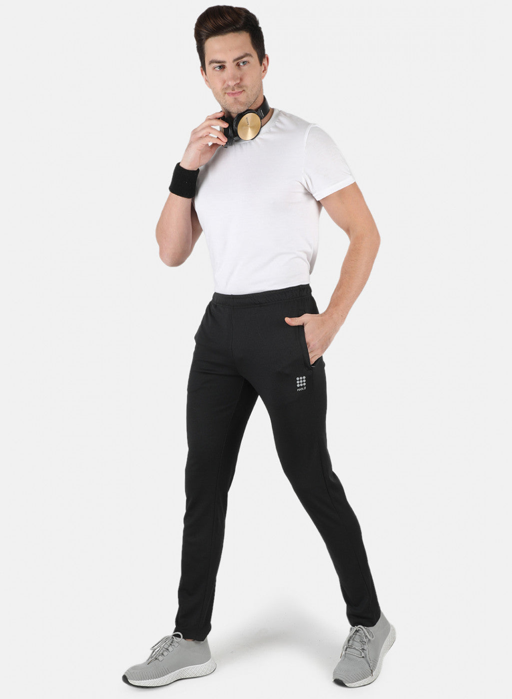 Rock.it Men Black Self Design Lower