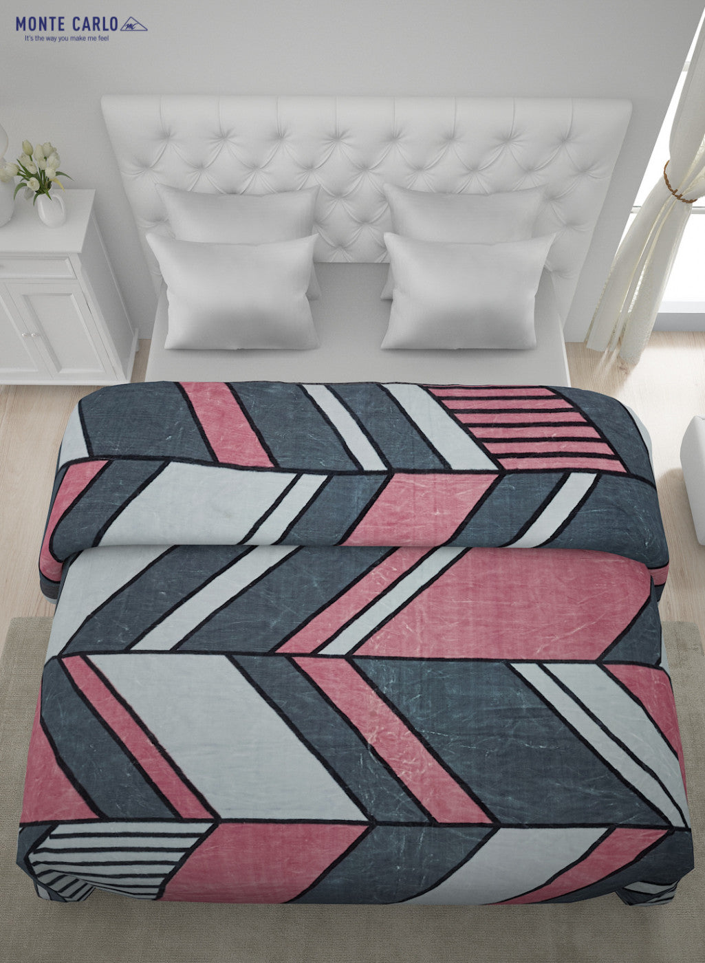 Printed Mink Double Blanket for Mild Winter -2 Ply