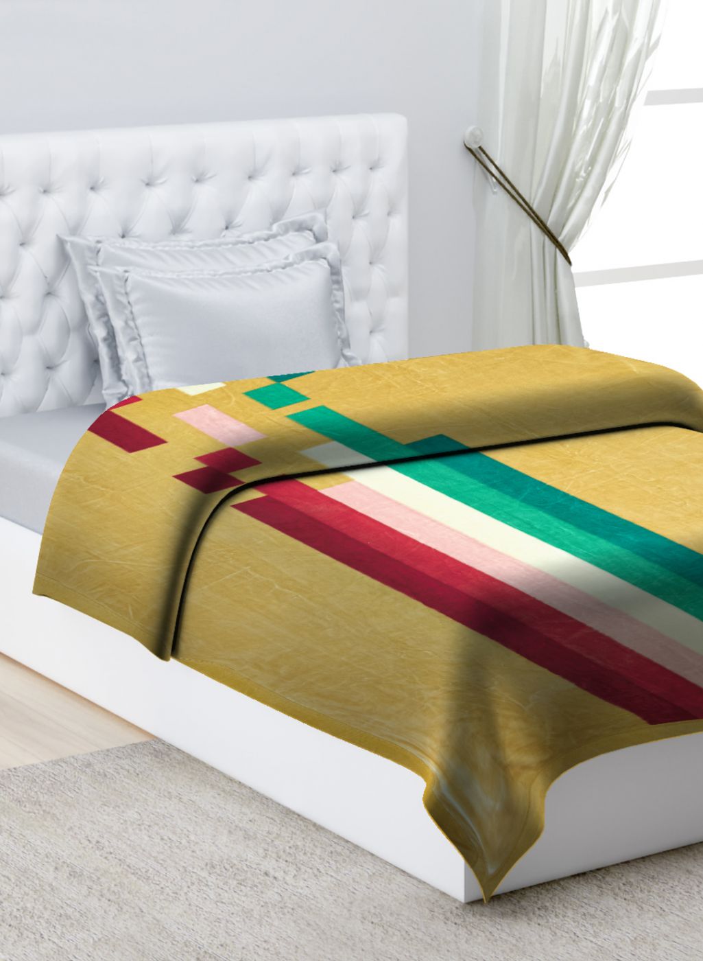Buy Printed Mink Single Blanket for Mild Winter Ply Online in