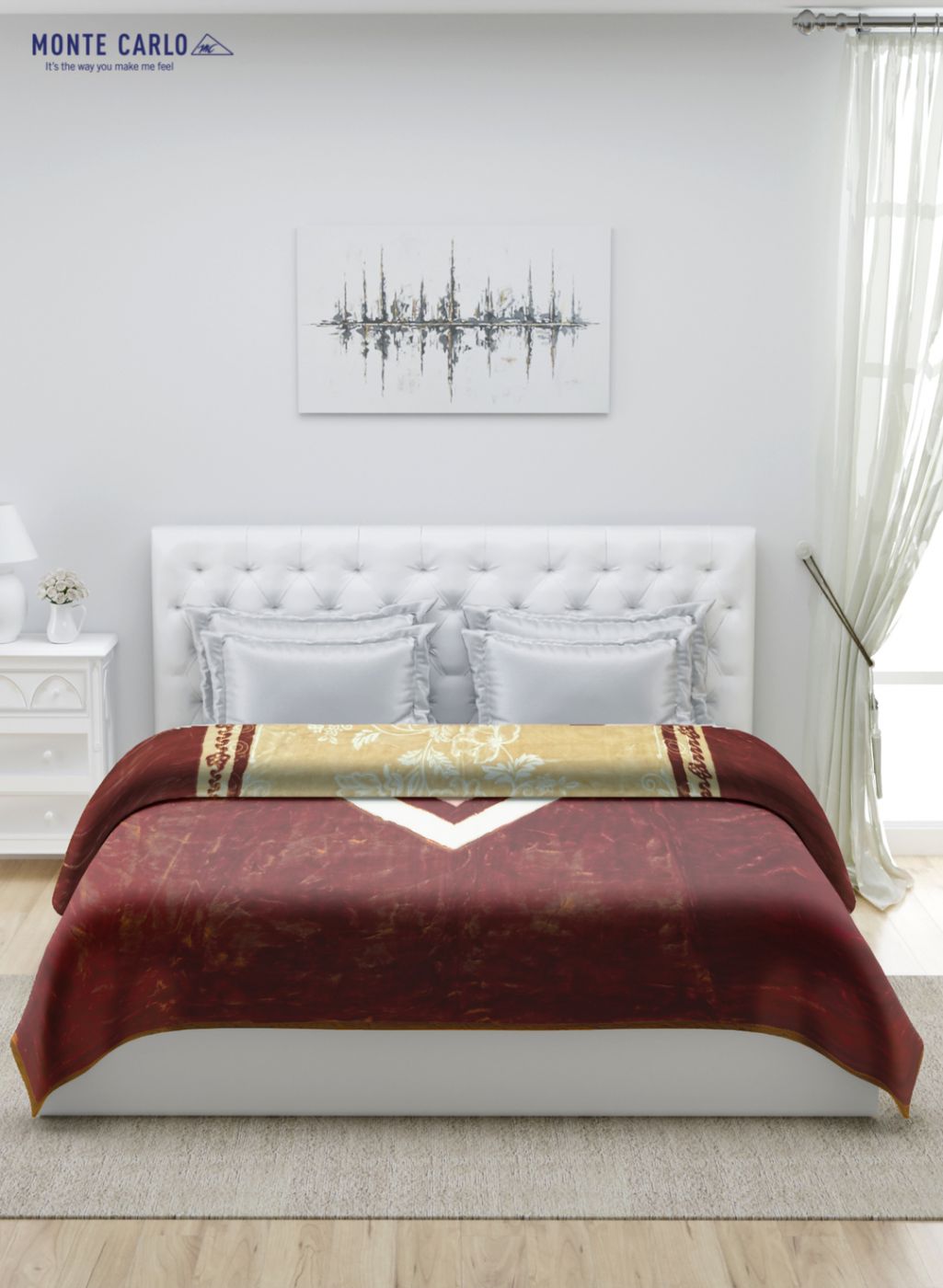 Printed Mink Double Blanket for Heavy Winter -2 Ply