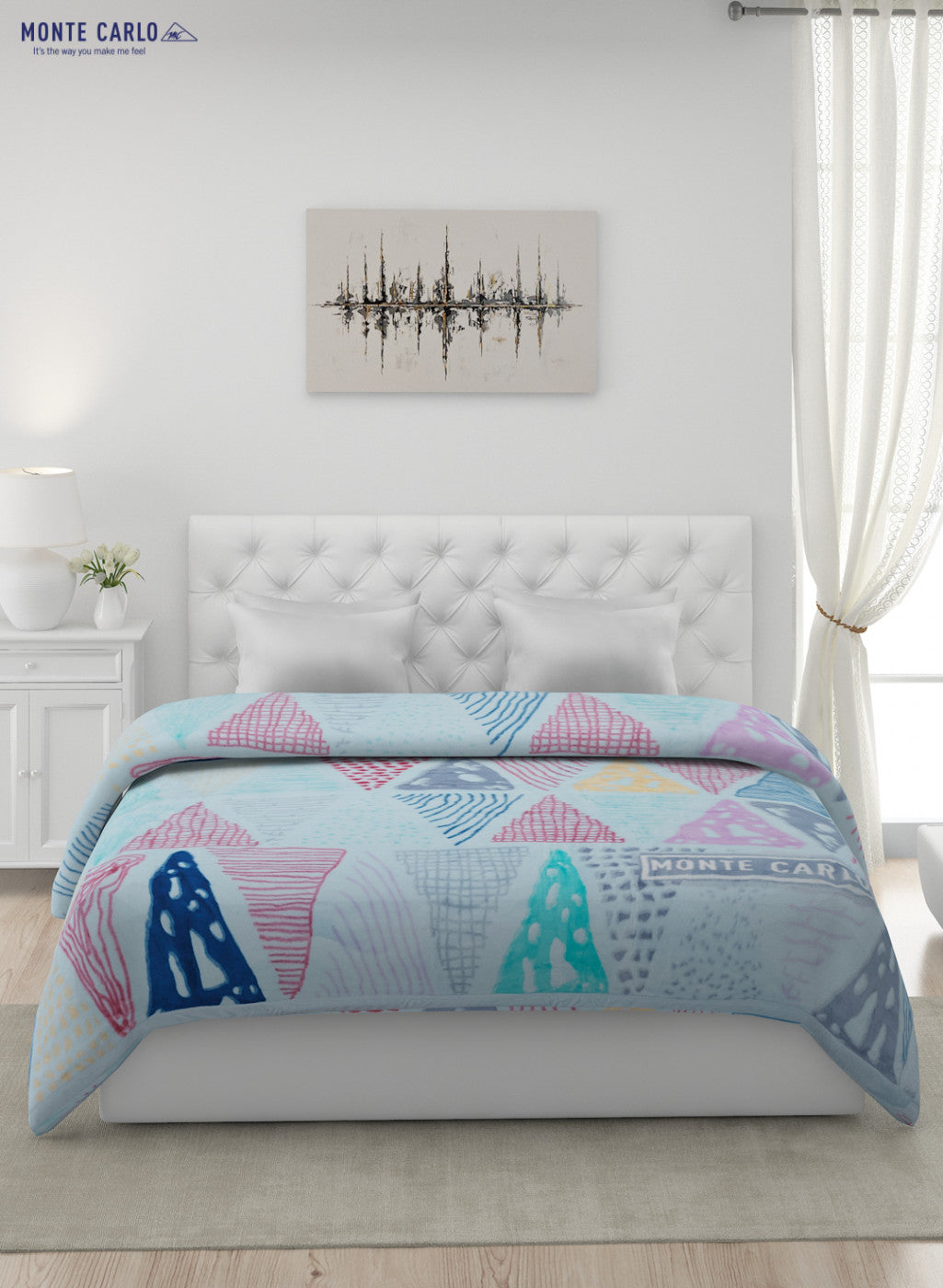 Printed Mink Double Blanket for Heavy Winter -2 Ply