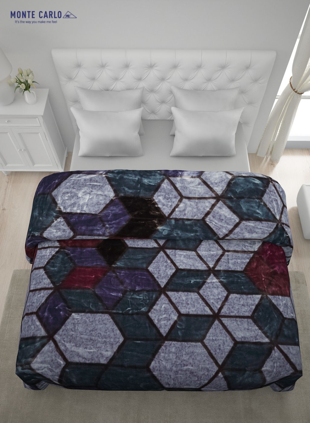 Printed Mink Double Blanket for Heavy Winter -2 Ply