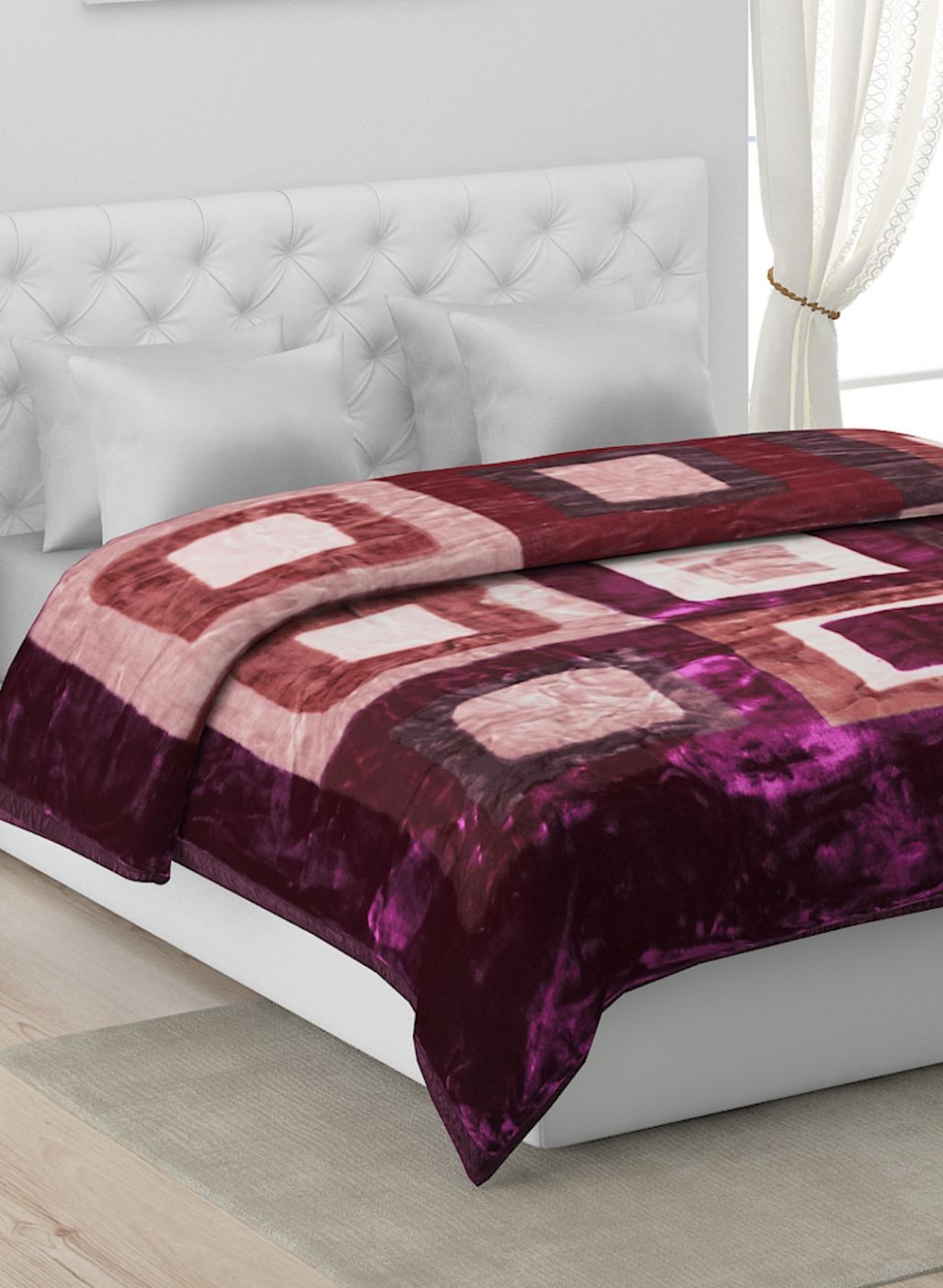 Printed Mink Double Blanket for Heavy Winter -2 Ply