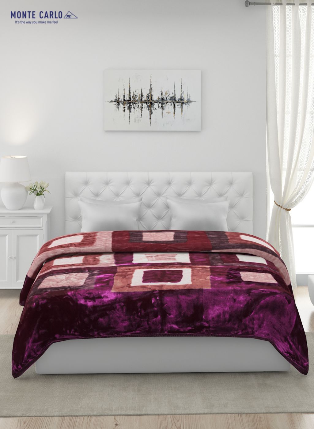 Printed Mink Double Blanket for Heavy Winter -2 Ply