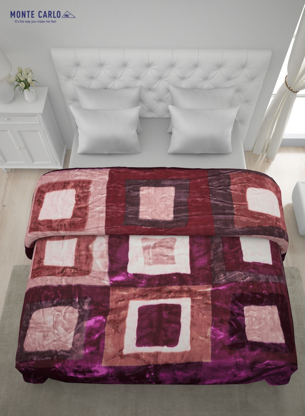 Printed Mink Double Blanket for Heavy Winter -2 Ply