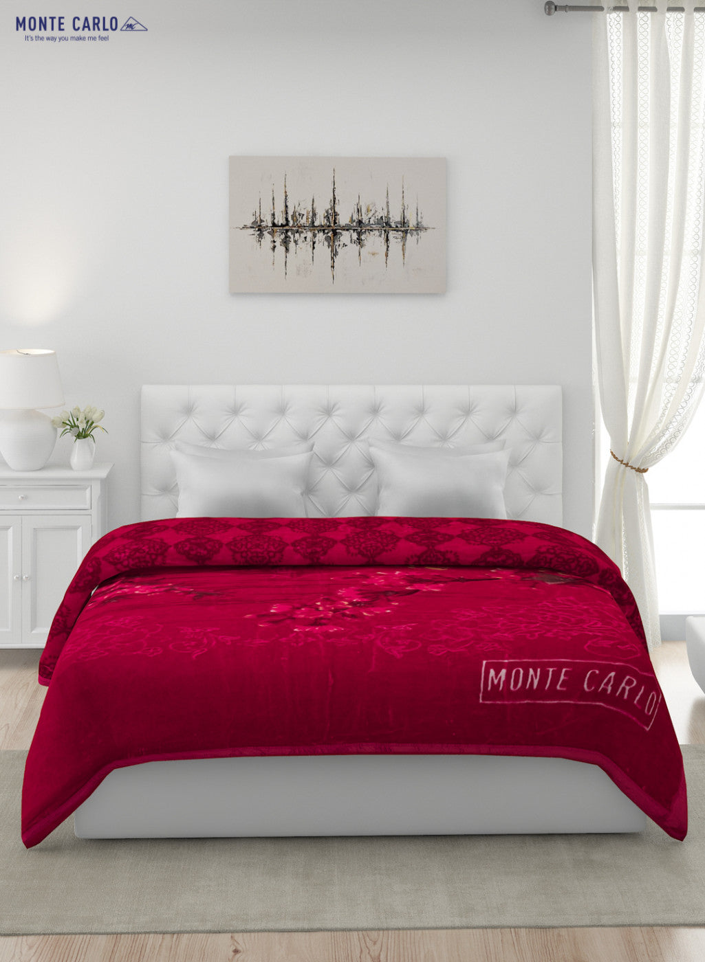 Printed Mink Double Blanket for Heavy Winter -2 Ply