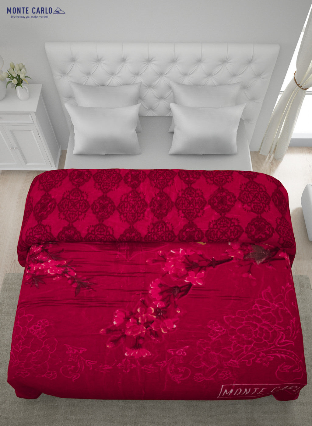Printed Mink Double Blanket for Heavy Winter -2 Ply