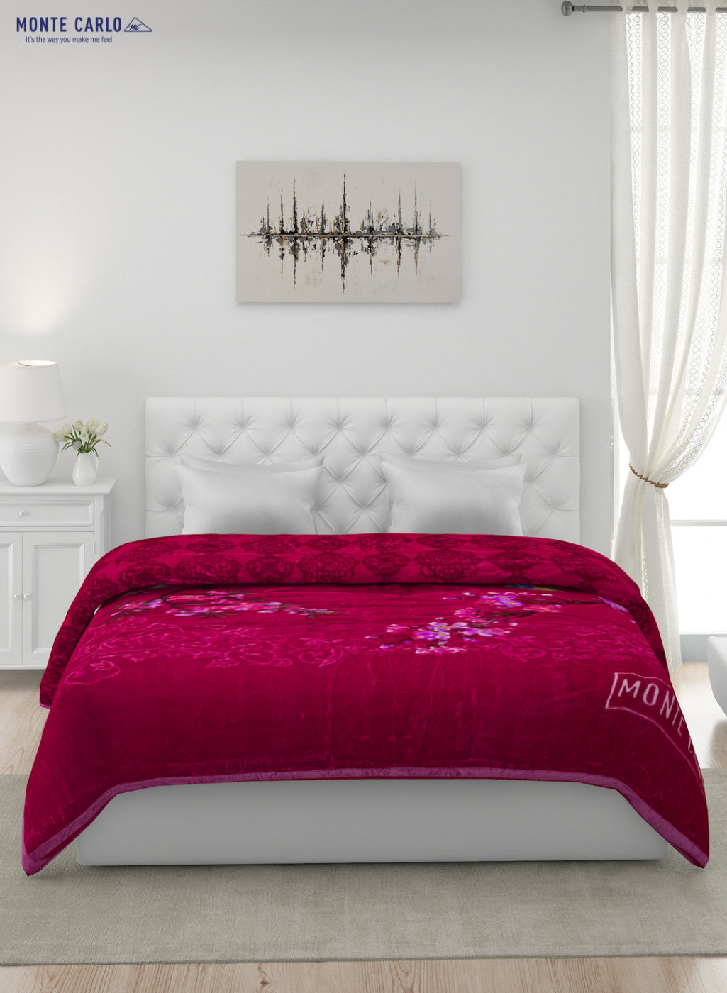 Printed Mink Double Blanket for Heavy Winter -2 Ply