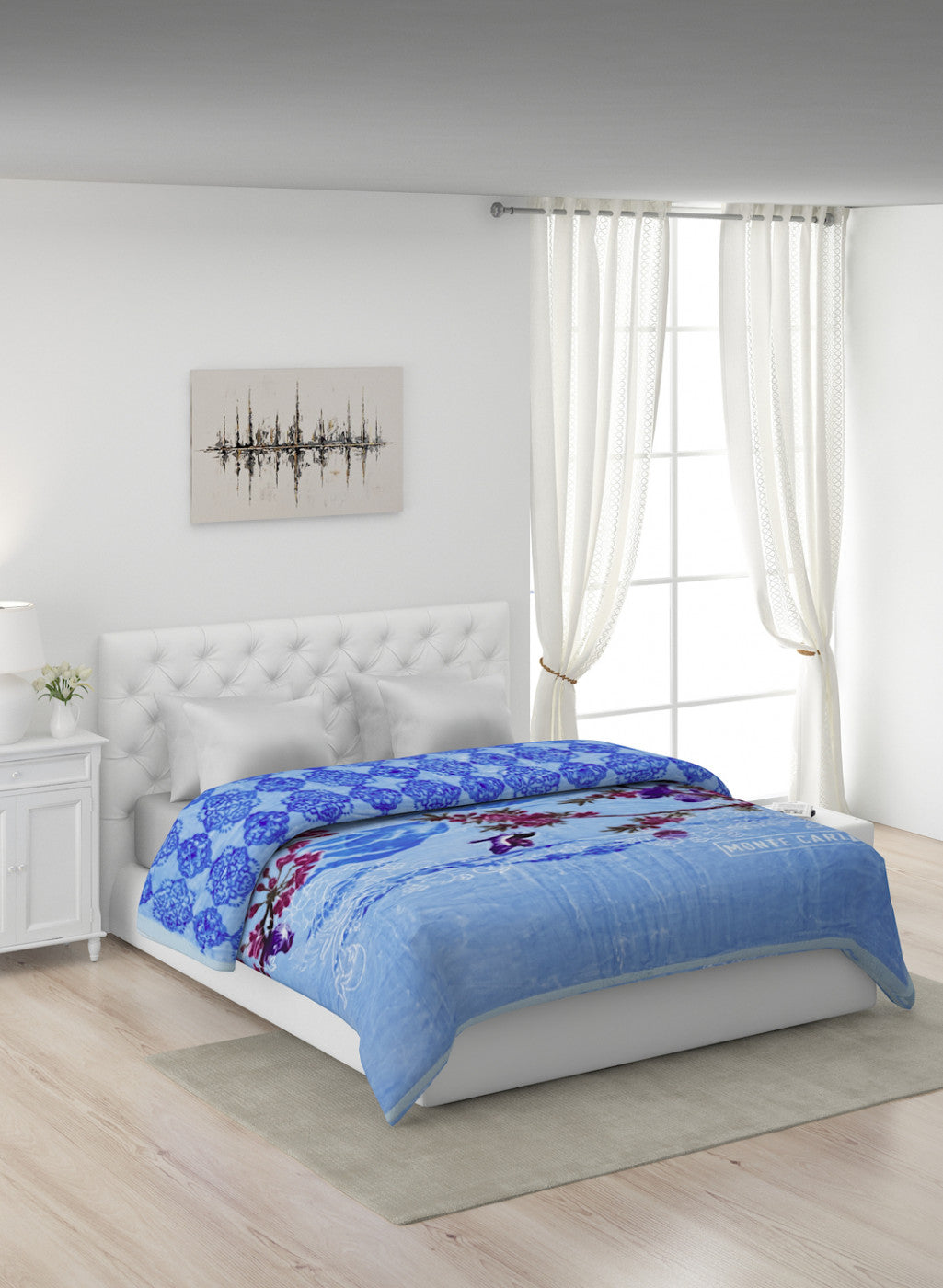 Printed Mink Double Blanket for Heavy Winter -2 Ply