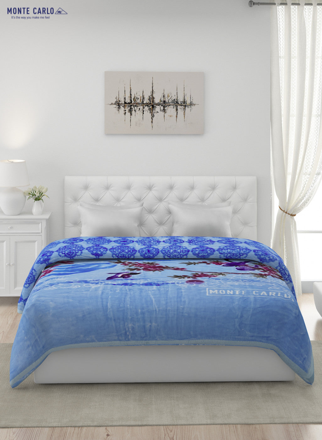 Printed Mink Double Blanket for Heavy Winter -2 Ply