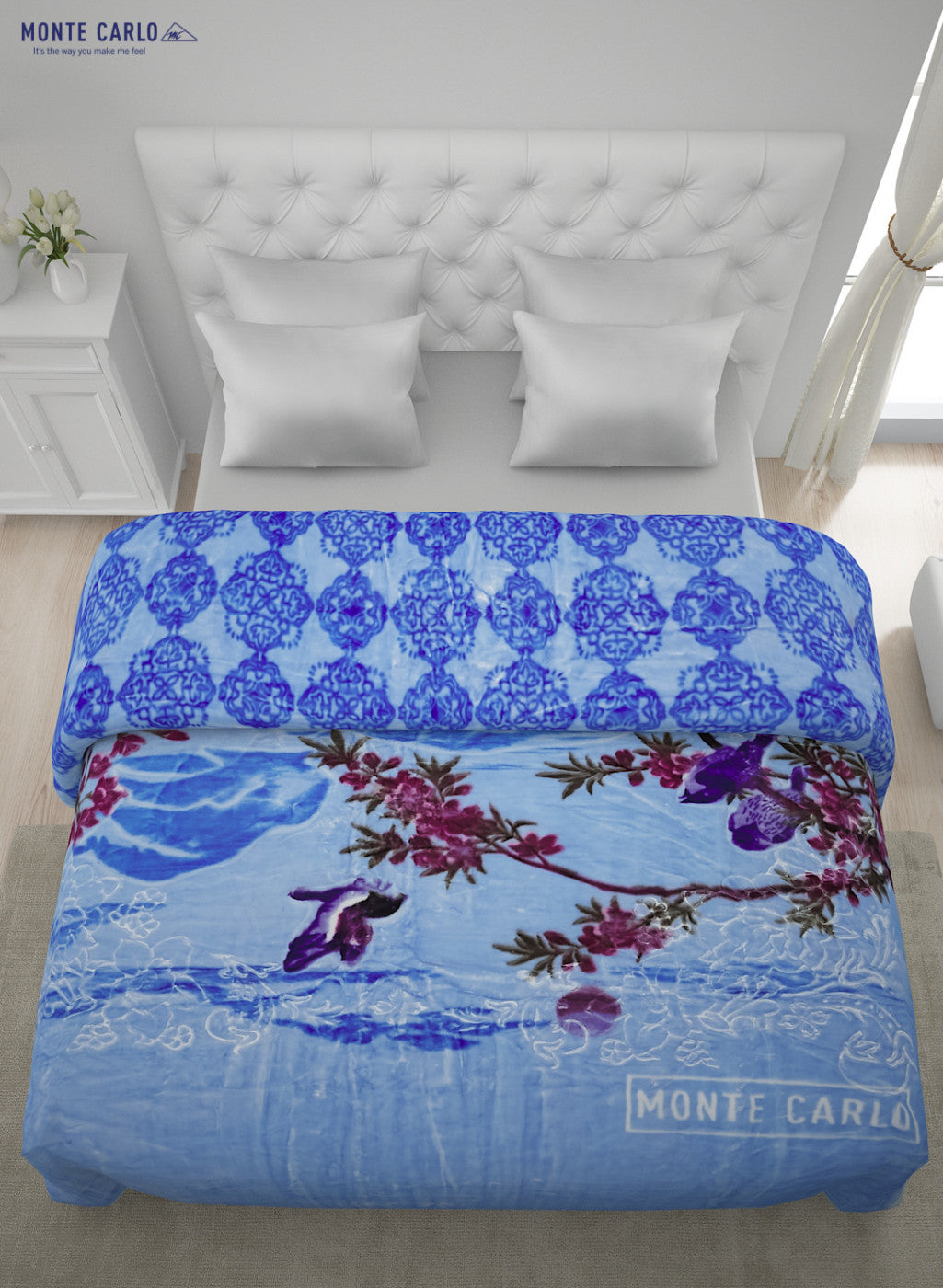 Printed Mink Double Blanket for Heavy Winter -2 Ply