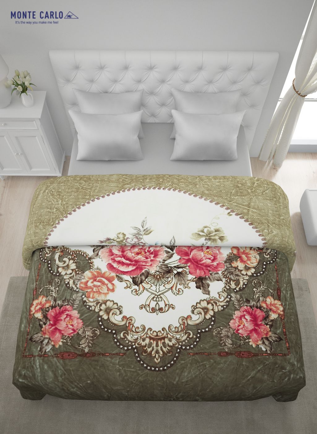 Printed Mink Double Blanket for Heavy Winter -2 Ply