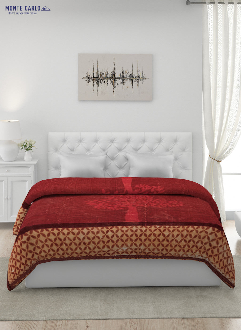 Printed Mink Double Blanket for Heavy Winter -2 Ply