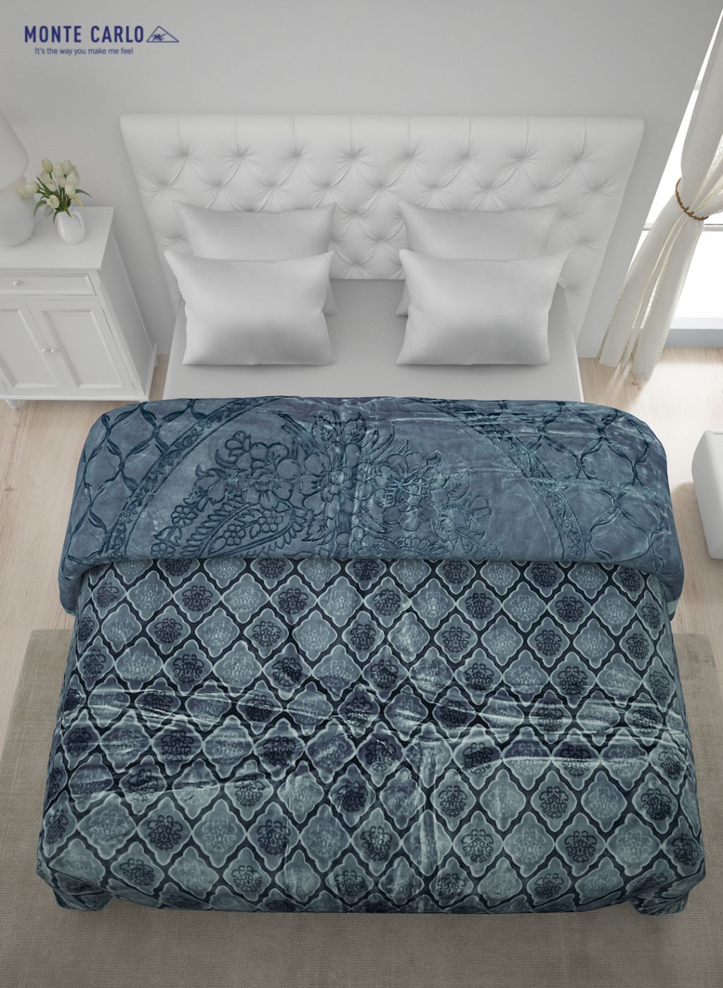 Printed Mink Double Blanket for Heavy Winter -2 Ply