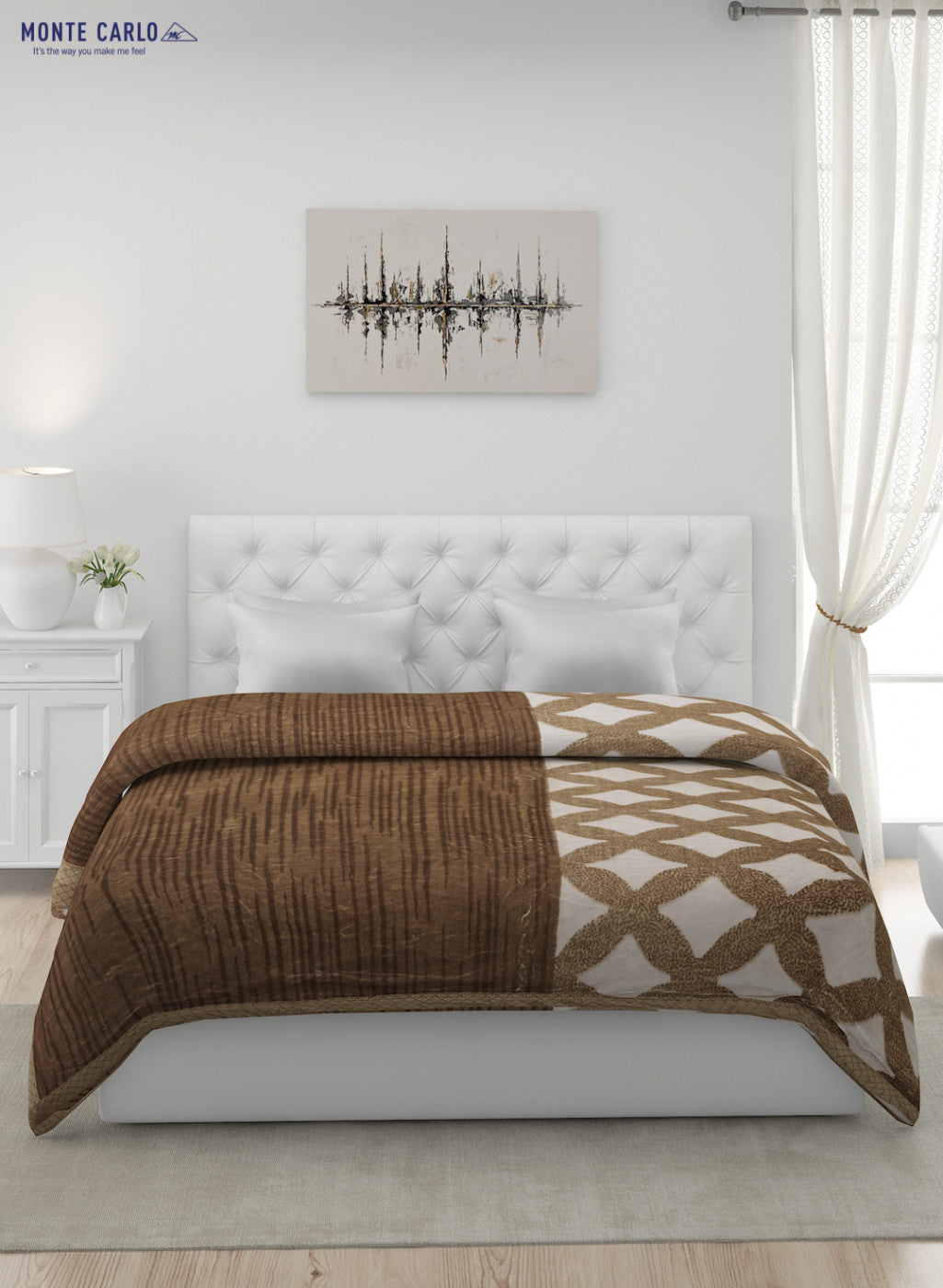 Printed Mink Double Blanket for Mild Winter -2 Ply