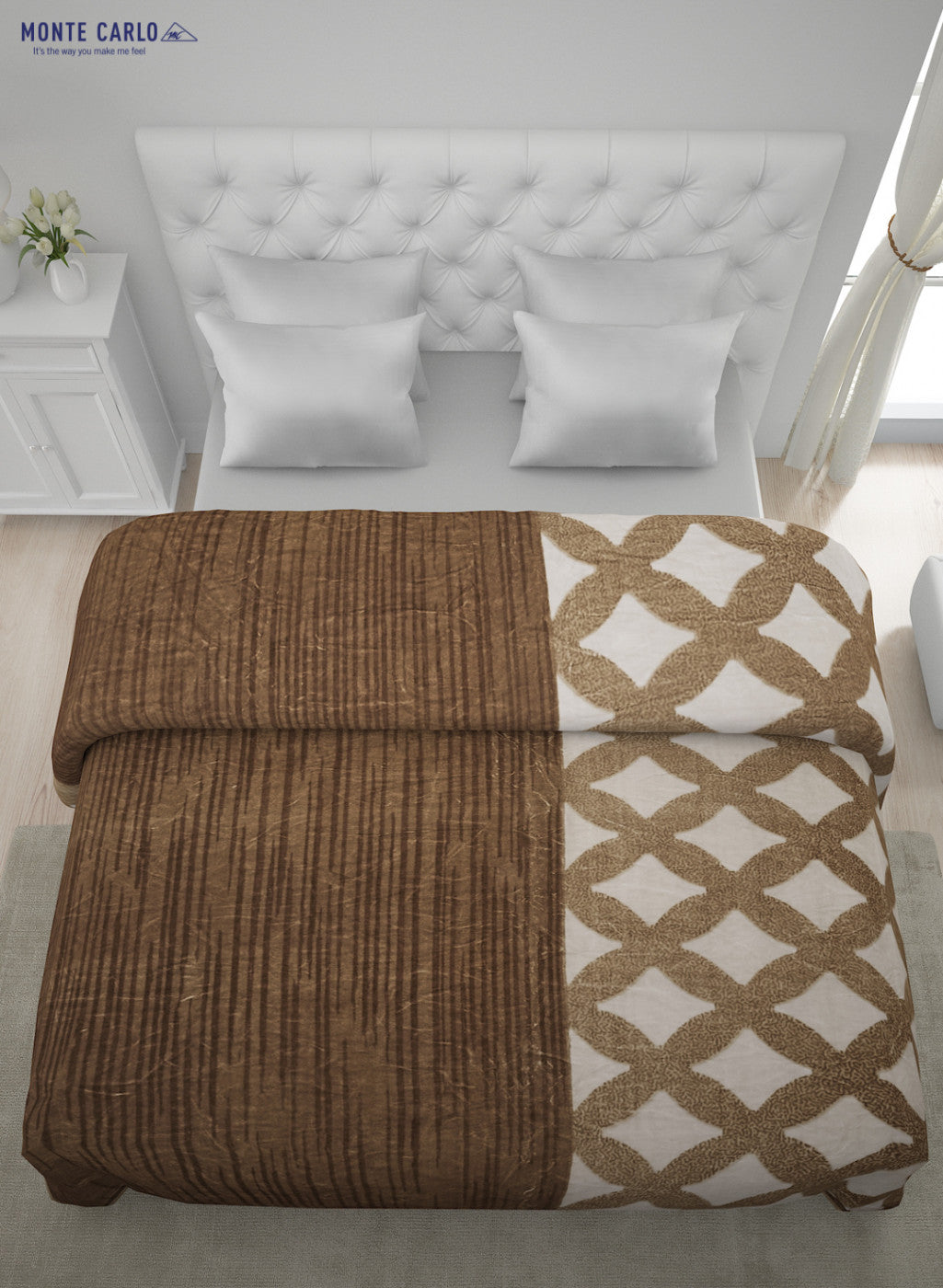 Printed Mink Double Blanket for Mild Winter -2 Ply