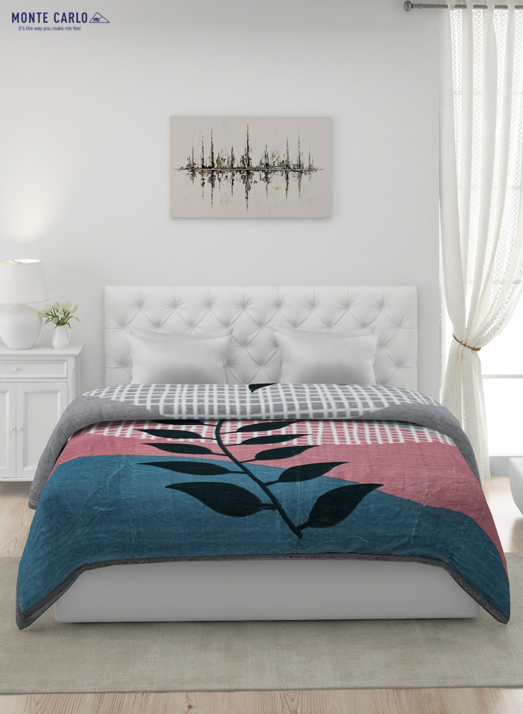 Printed Mink Double Blanket for Mild Winter -2 Ply