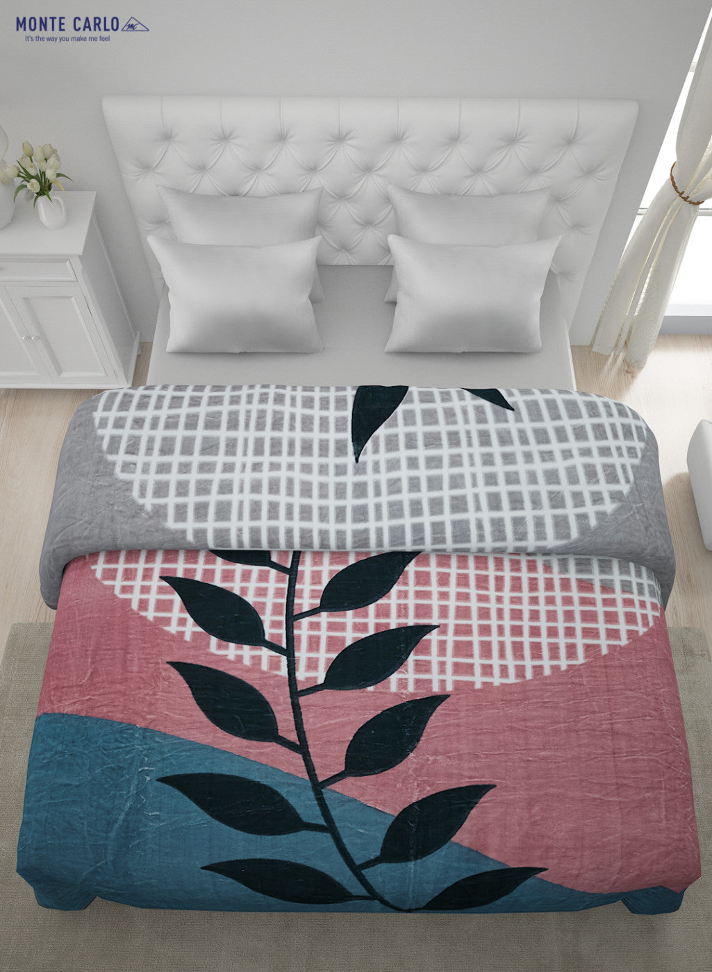 Printed Mink Double Blanket for Mild Winter -2 Ply