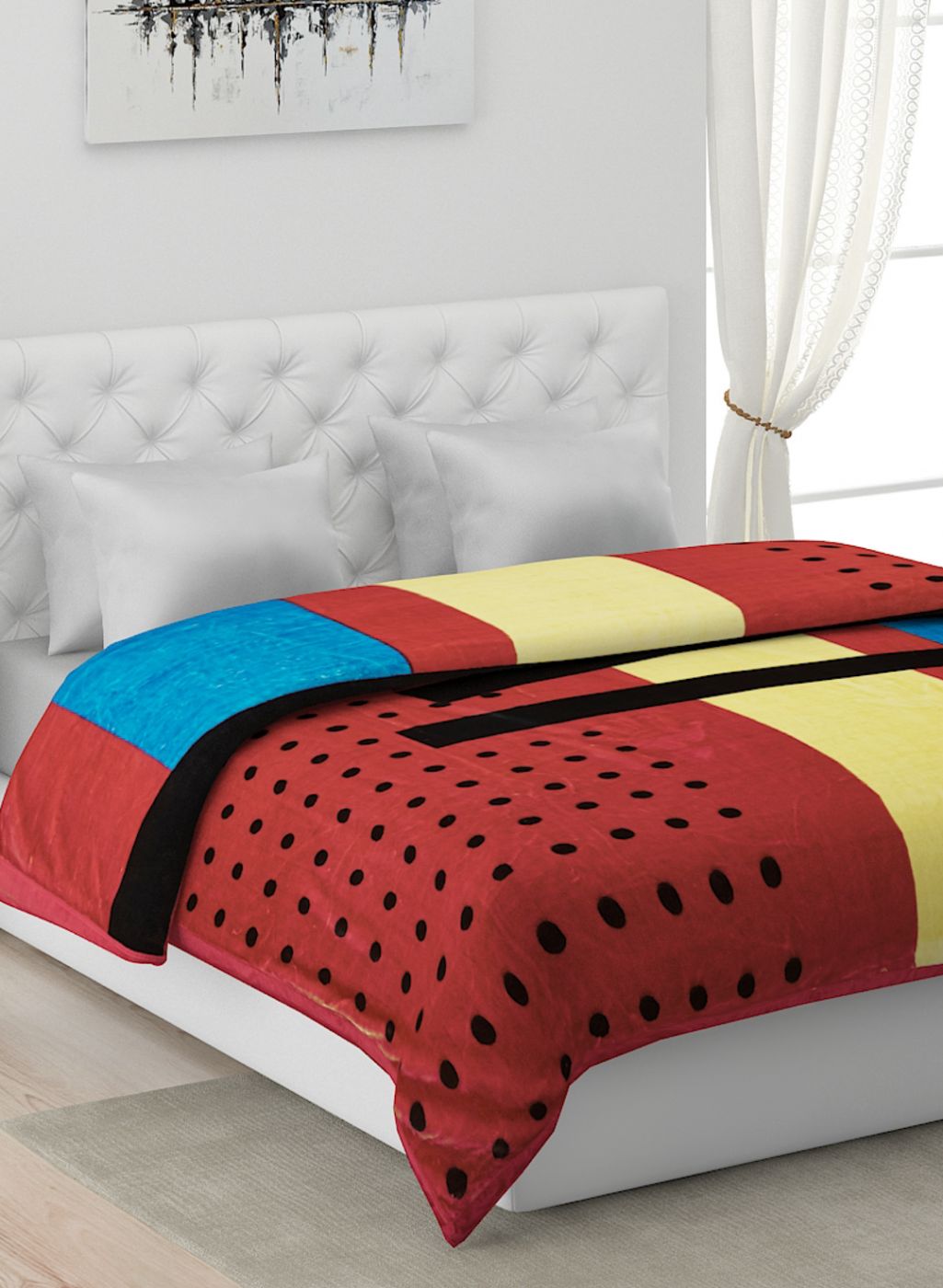 Printed Mink Double Blanket for Heavy Winter -2 Ply