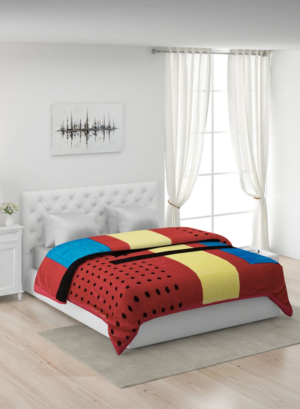 Printed Mink Double Blanket for Heavy Winter -2 Ply