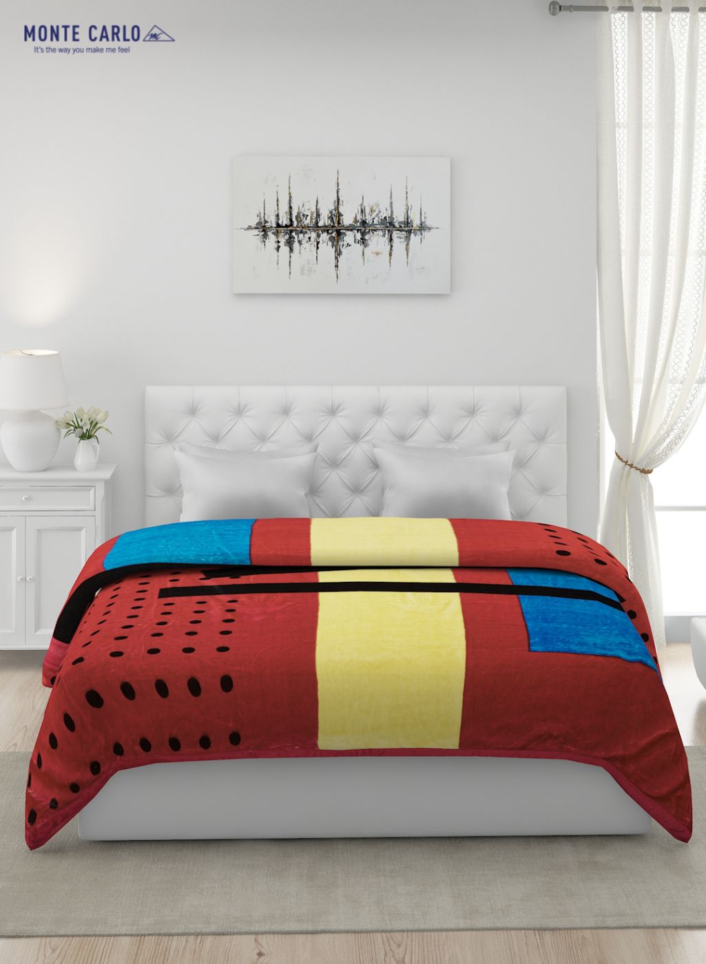 Printed Mink Double Blanket for Heavy Winter -2 Ply