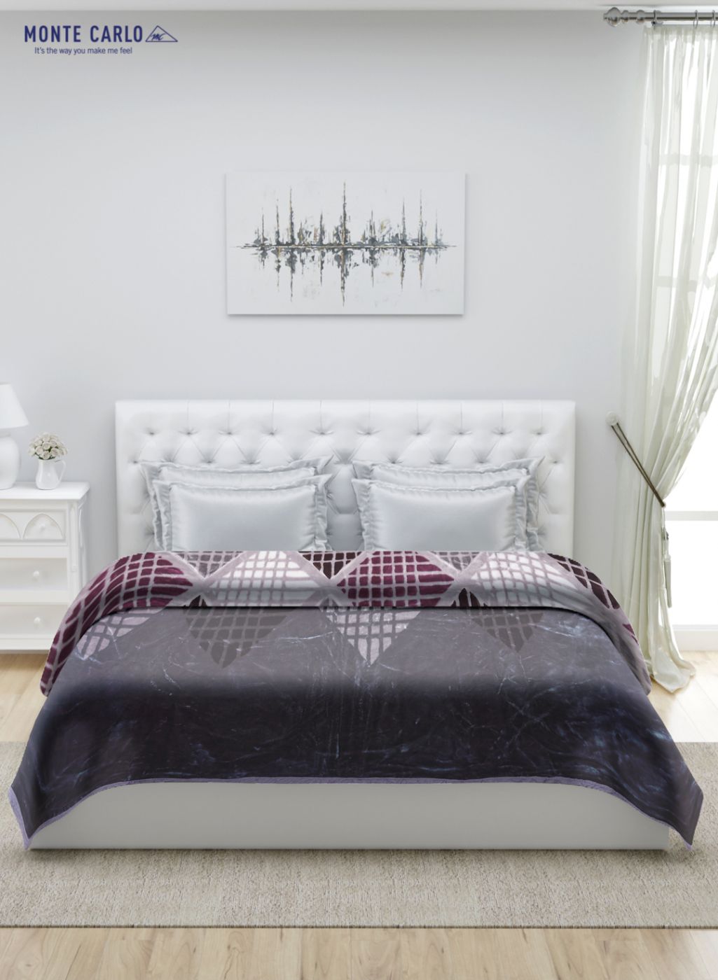 Printed Mink Double Blanket for Heavy Winter -2 Ply