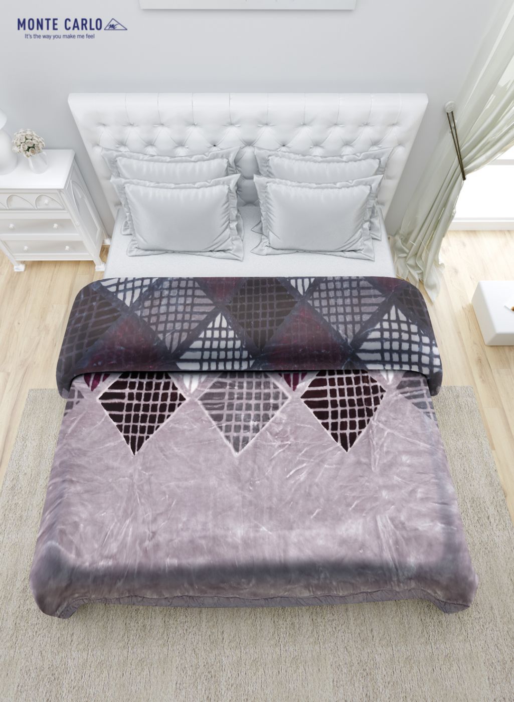 Printed Mink Double Blanket for Heavy Winter -2 Ply