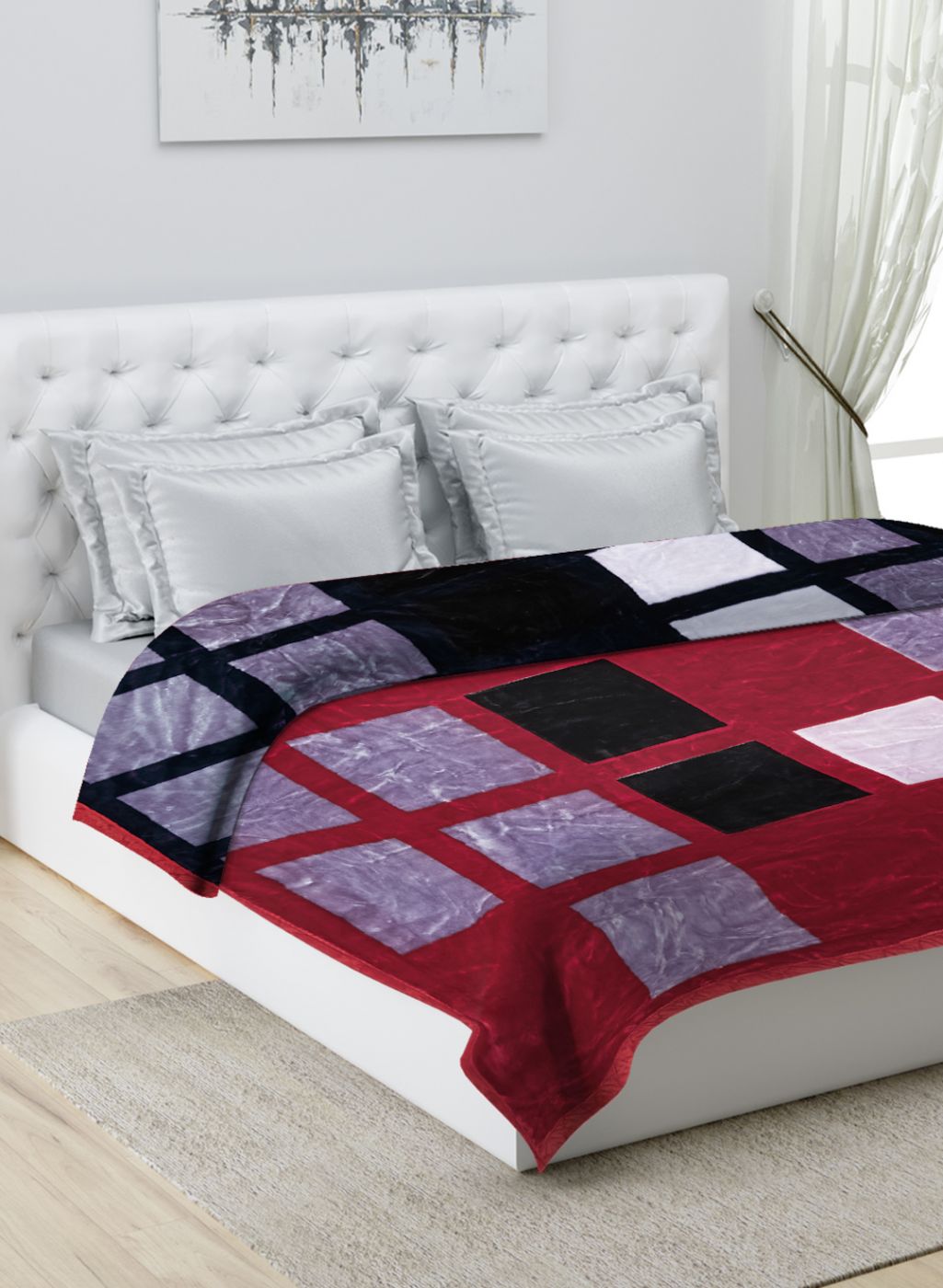 Printed Mink Double Blanket for Heavy Winter -2 Ply