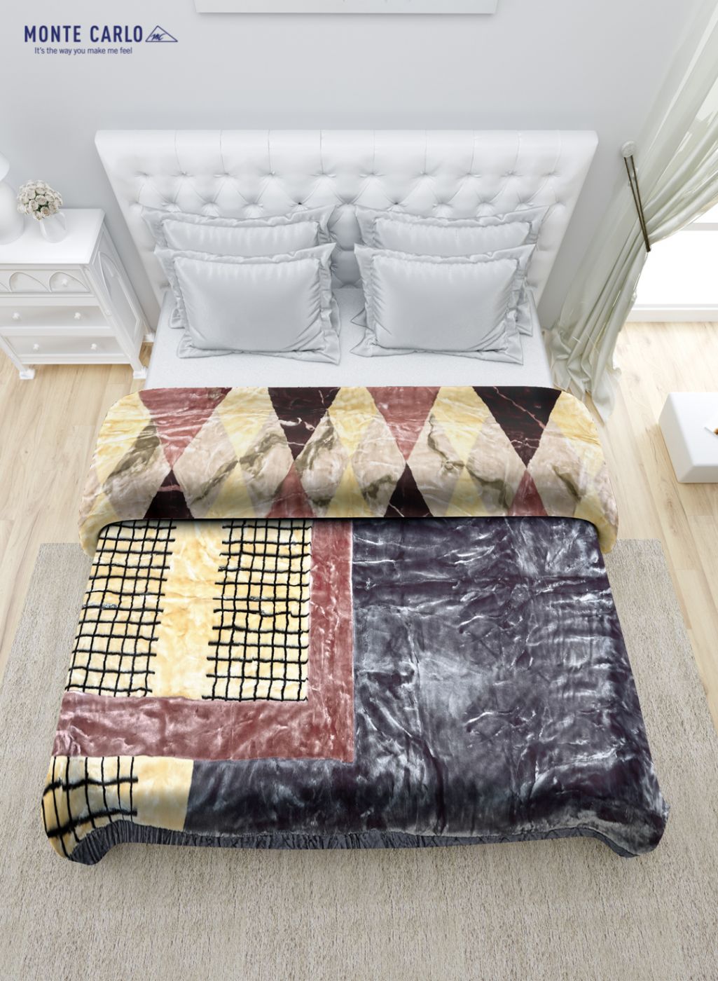 Printed Mink Double Blanket for Heavy Winter -2 Ply