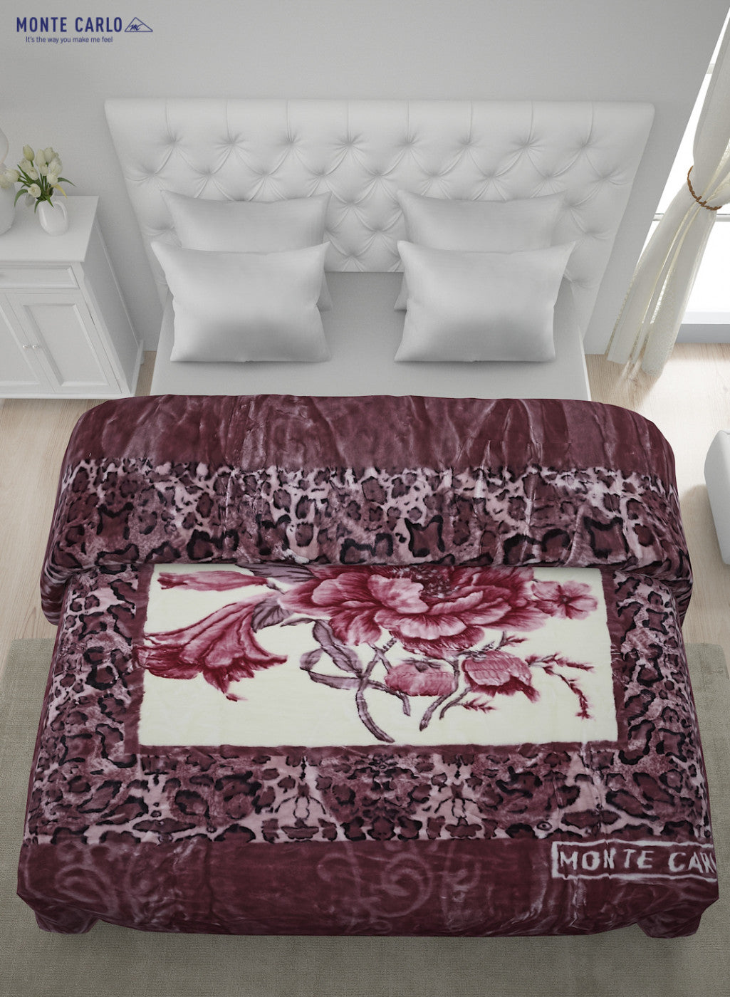 Printed Mink Double Blanket for Heavy Winter -2 Ply