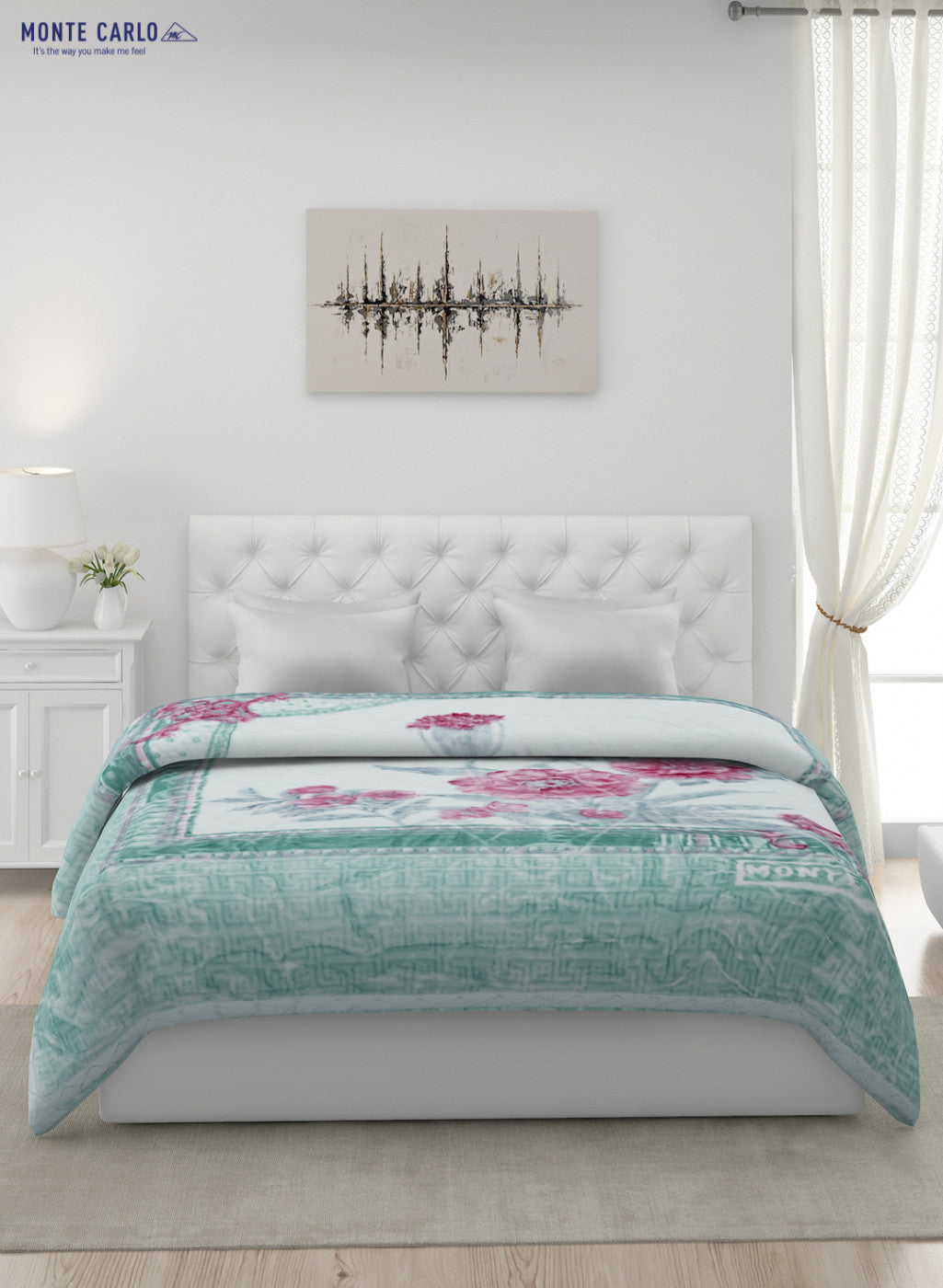 Printed Mink Double Blanket for Heavy Winter -2 Ply