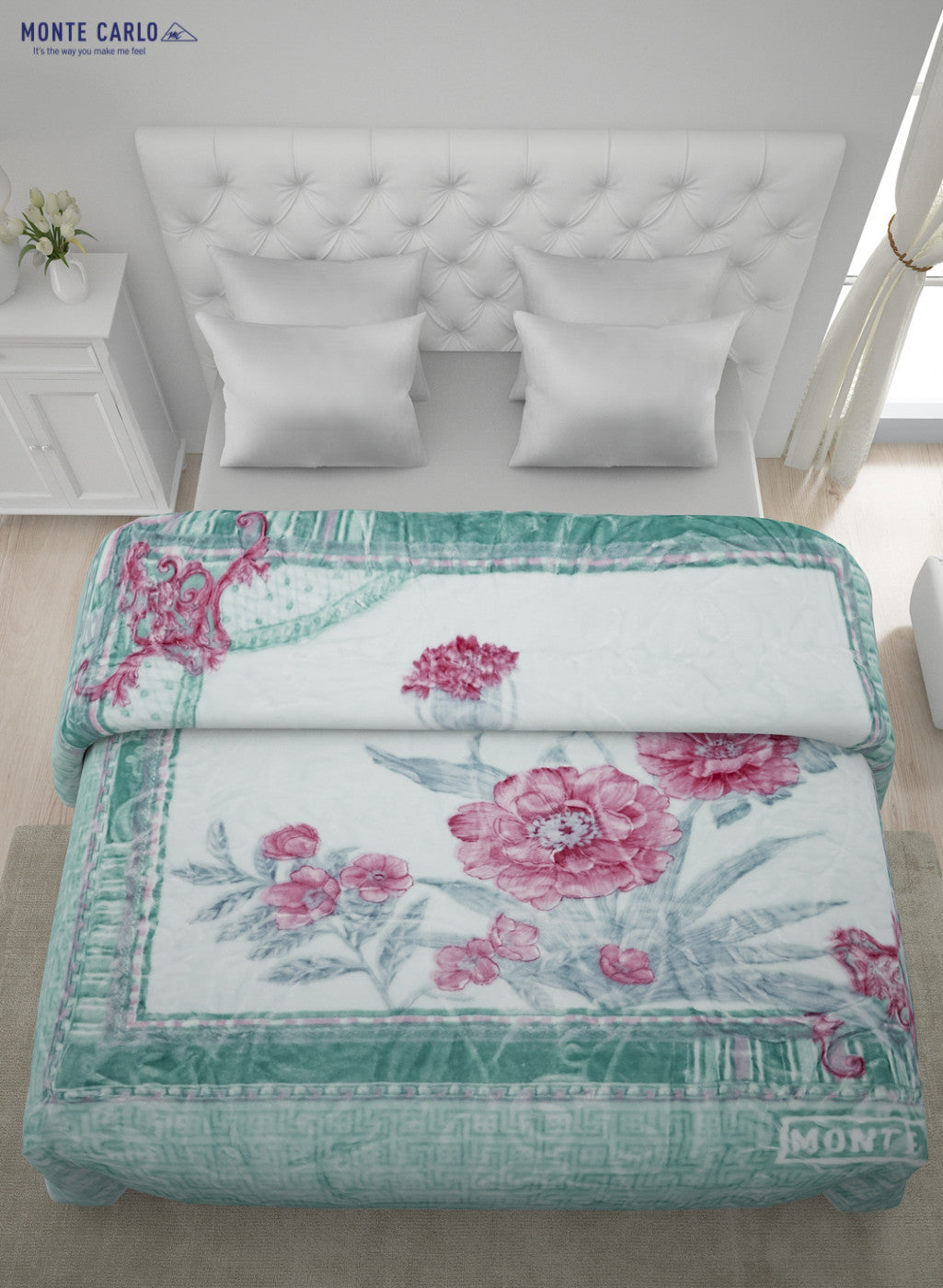 Printed Mink Double Blanket for Heavy Winter -2 Ply
