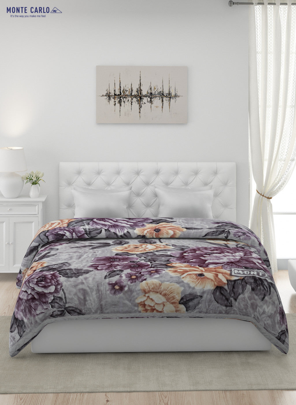 Printed Mink Double Blanket for Heavy Winter -2 Ply
