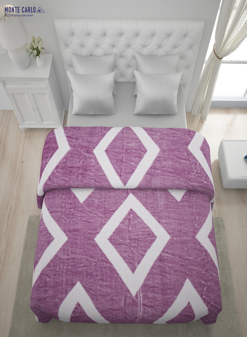 Printed Mink Double Blanket for Mild Winter - 1 Ply