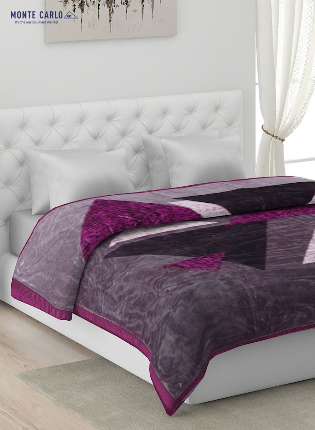 Printed Mink Single Blanket for Mild Winter -1 Ply