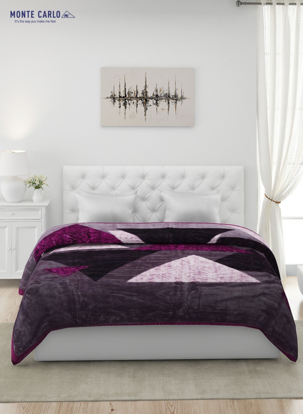 Printed Mink Single Blanket for Mild Winter -1 Ply