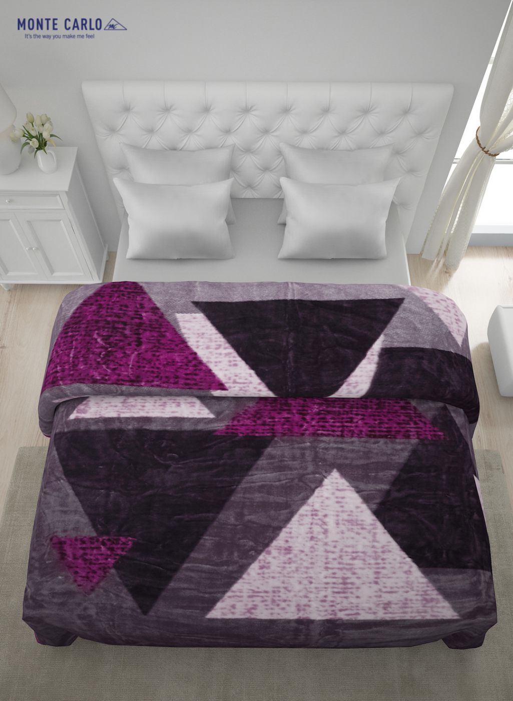 Printed Mink Single Blanket for Mild Winter -1 Ply