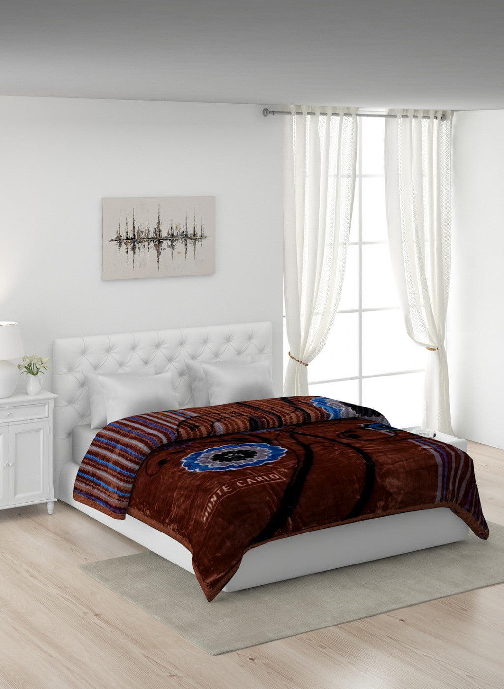 Printed Mink Double Blanket for Heavy Winter -2 Ply