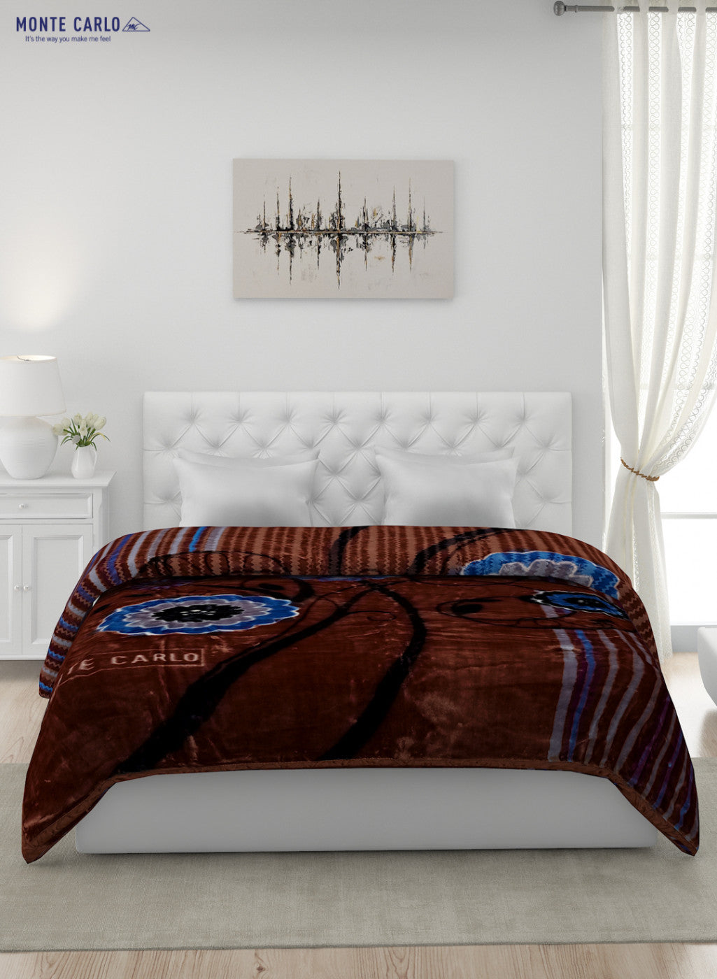 Printed Mink Double Blanket for Heavy Winter -2 Ply