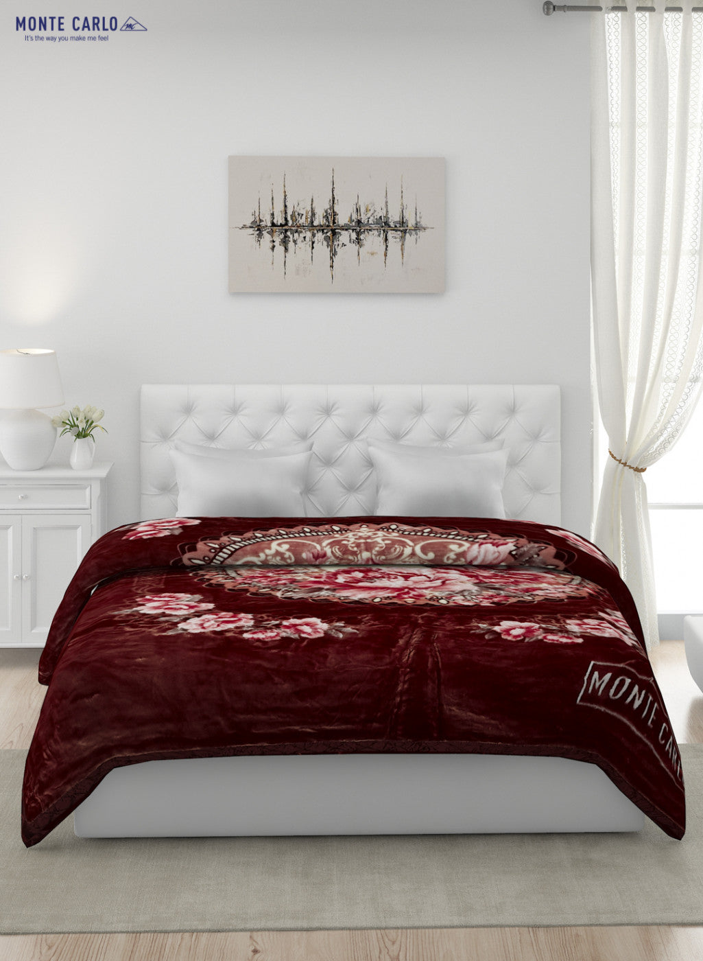 Printed Mink Double Blanket for Heavy Winter -2 Ply