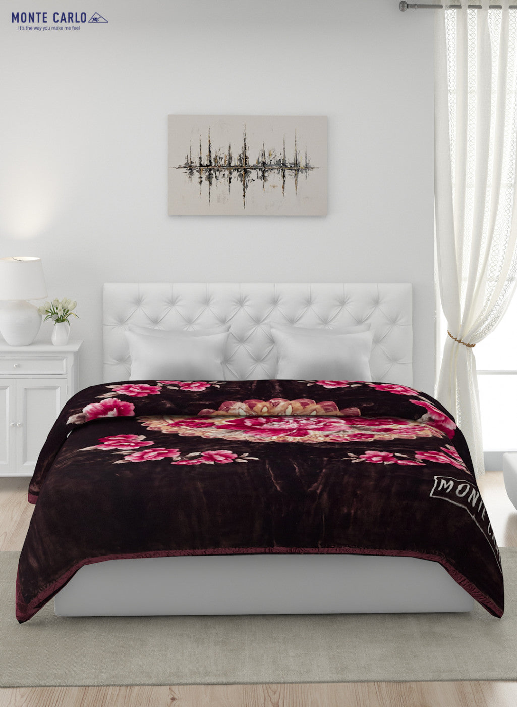Printed Mink Double Blanket for Heavy Winter -2 Ply